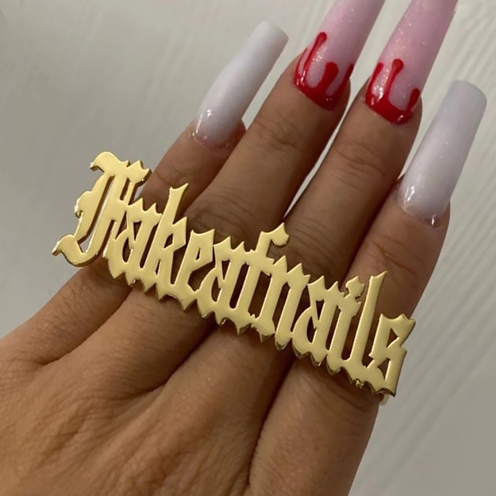 Initial Ring Custom - Anillo con nombre personalizado para hombres