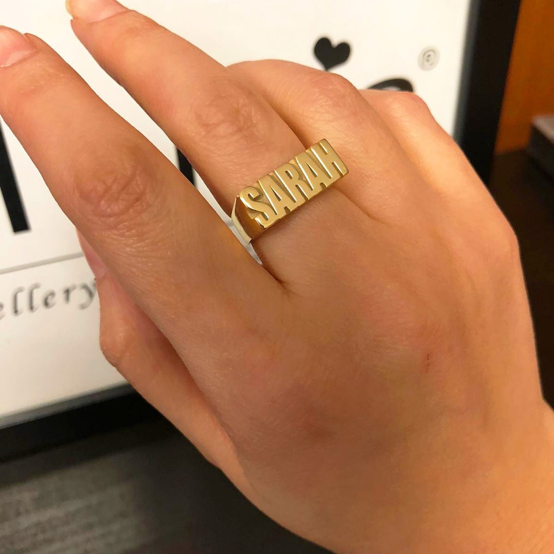 Initial Ring Custom - Anillos góticos dorados personalizados para hombres
