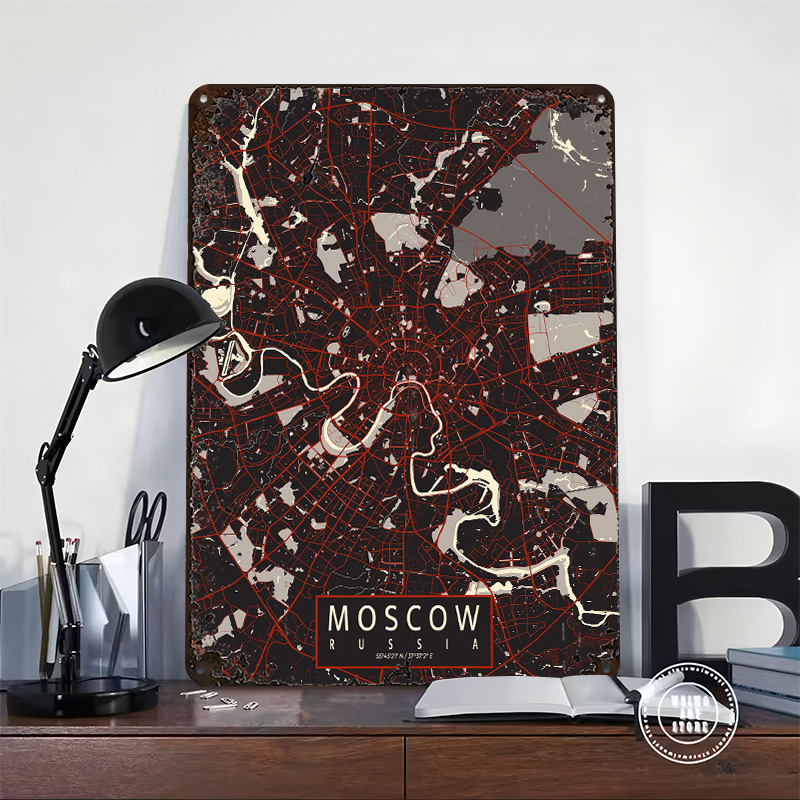 Póster de Metal de Vector de m - Custom Map Poster reseña y precio