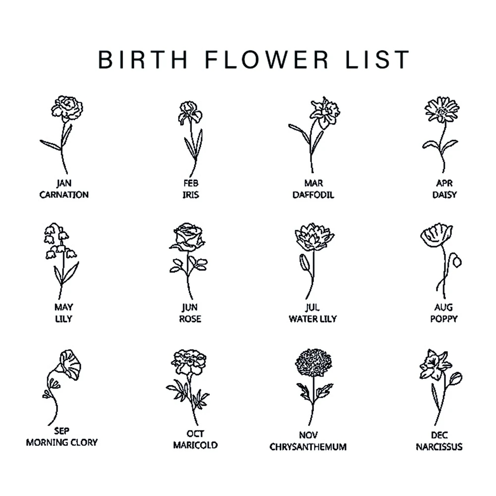 Collar de flores personalizado - Birth Flower Necklace reseña y precio
