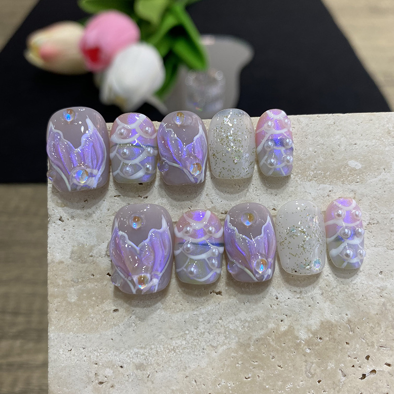 10 Uñas Postizas de Mariposa y - Pressed Flower Art reseña y precio