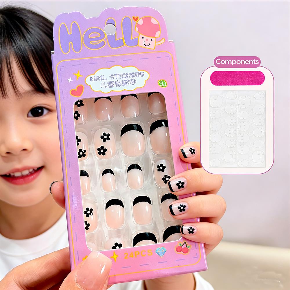 24 Uñas Postizas Infantiles co - Pressed Flower Art reseña y precio