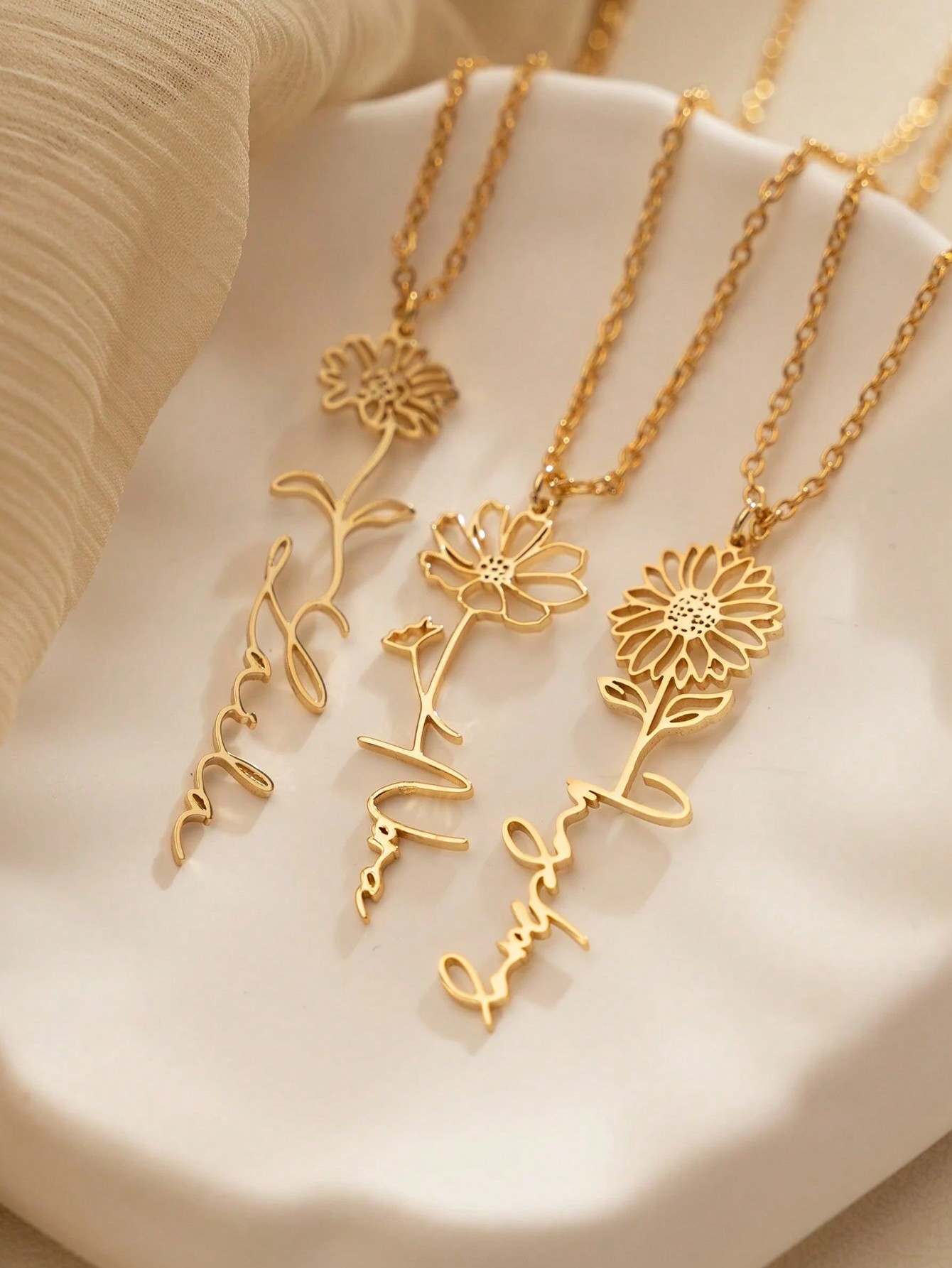 Collar Personalizado con Flor  - Birth Flower Necklace reseña y precio