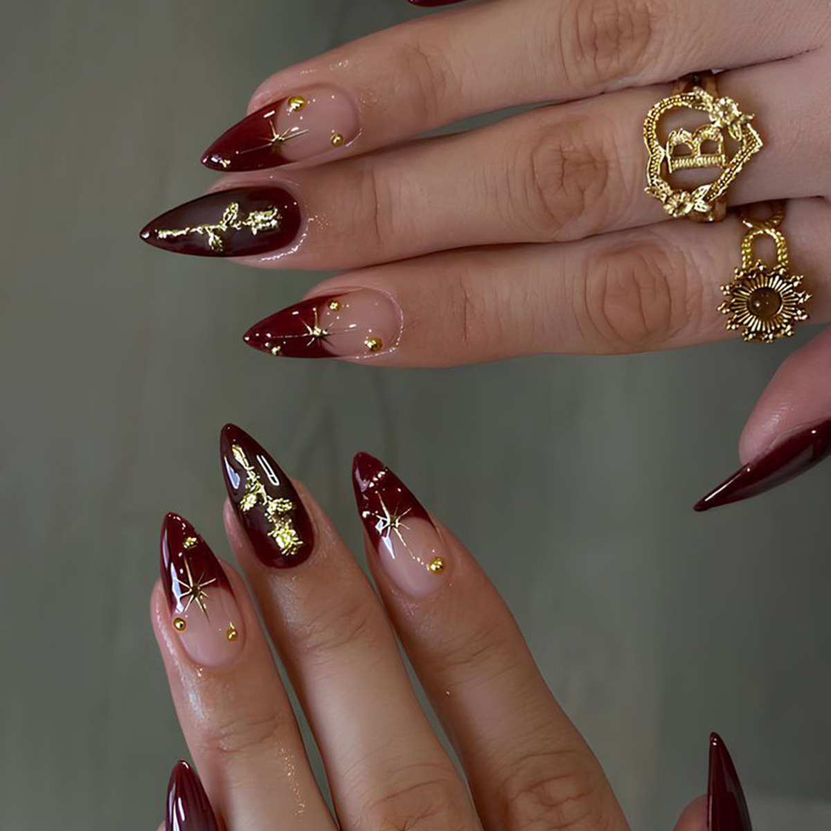 24 Uñas Postizas Largas Almend - Pressed Flower Art reseña y precio