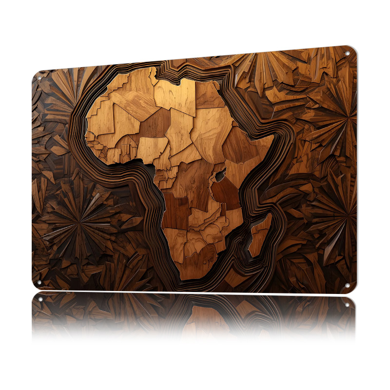Mapa de África, arte tallado e - Custom Map Poster reseña y precio