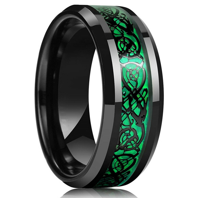 Anillo de dragón celta de acer - Initial Ring Custom reseña y precio