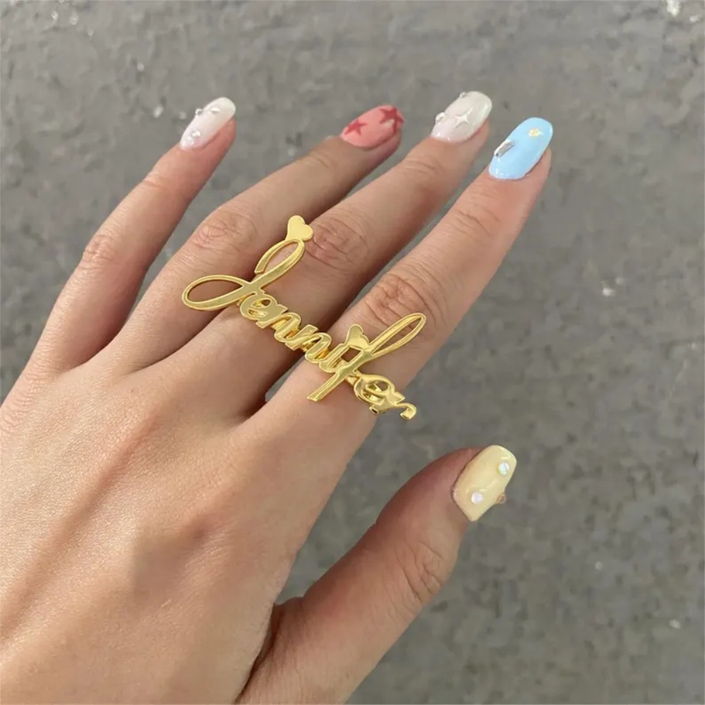 Anillo de Dos Dedos Personaliz - Initial Ring Custom reseña y precio