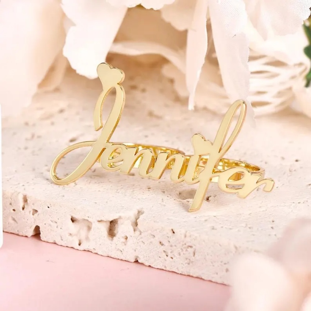Anillo de Dos Dedos Personaliz - Initial Ring Custom reseña y precio