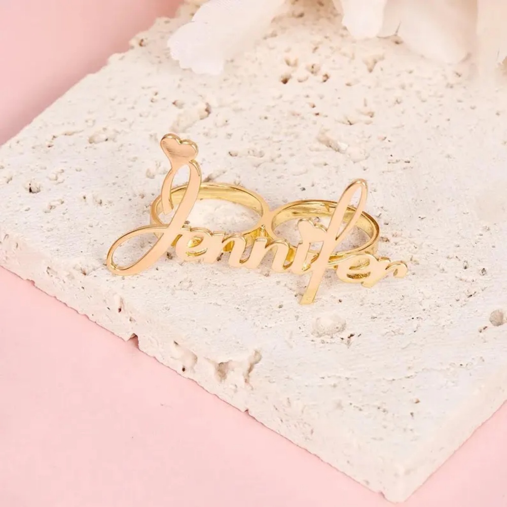 Anillo de Dos Dedos Personaliz - Initial Ring Custom reseña y precio